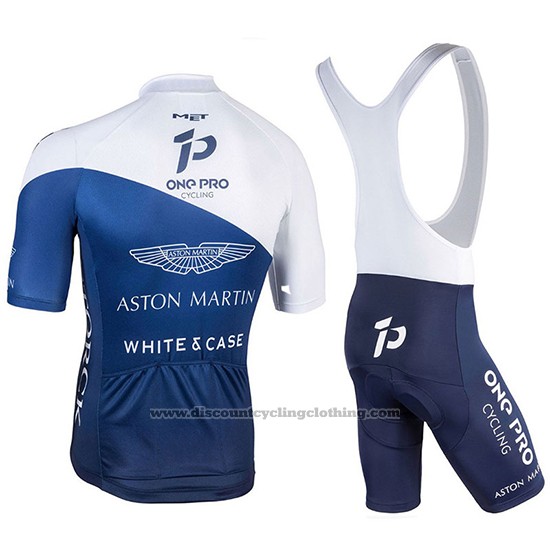 2018 Cycling Jersey One Pro White and Dark Blue Short Sleeve and Bib Short